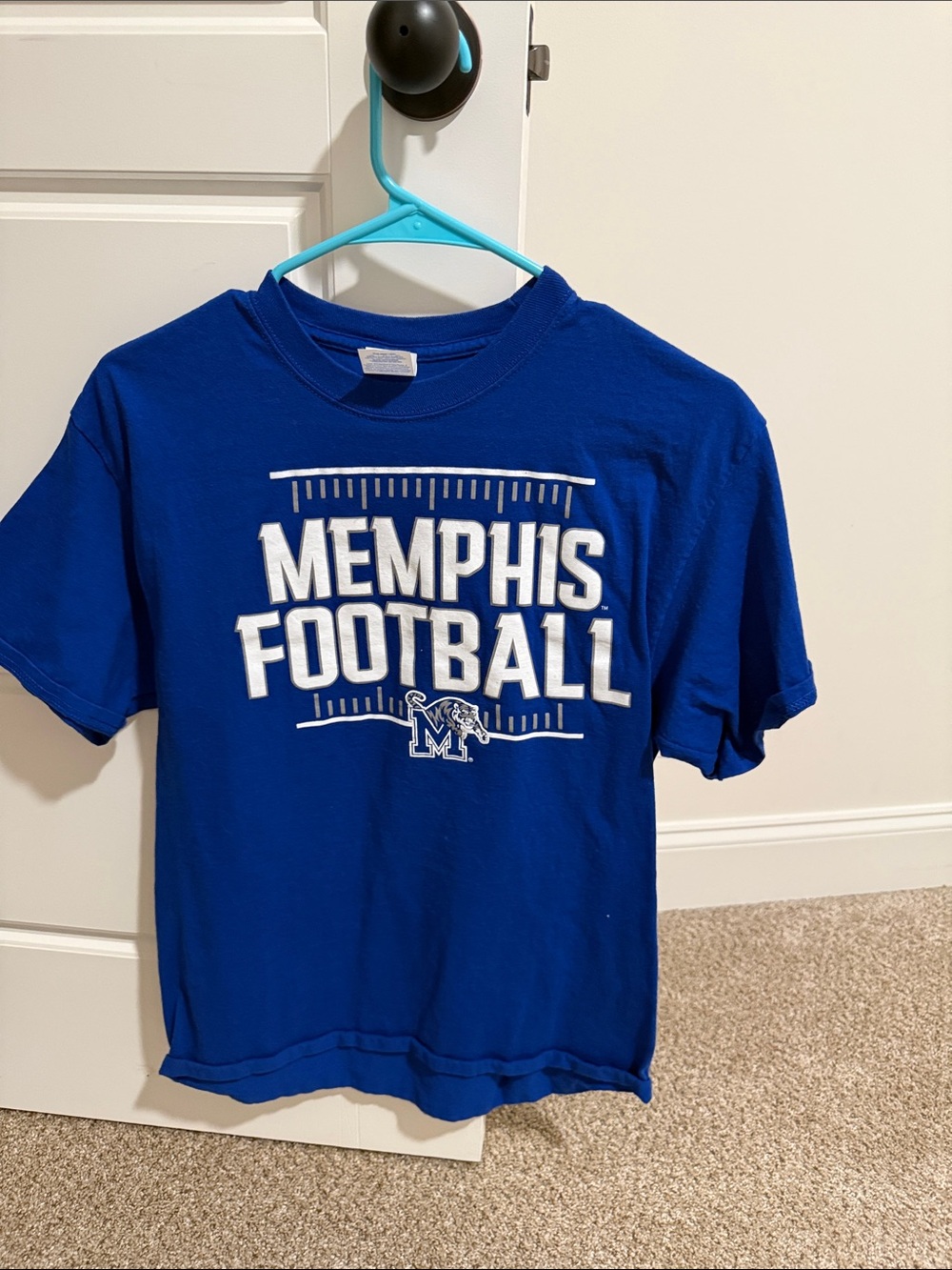 Port and Company Royal Blue Memphis Football Tee